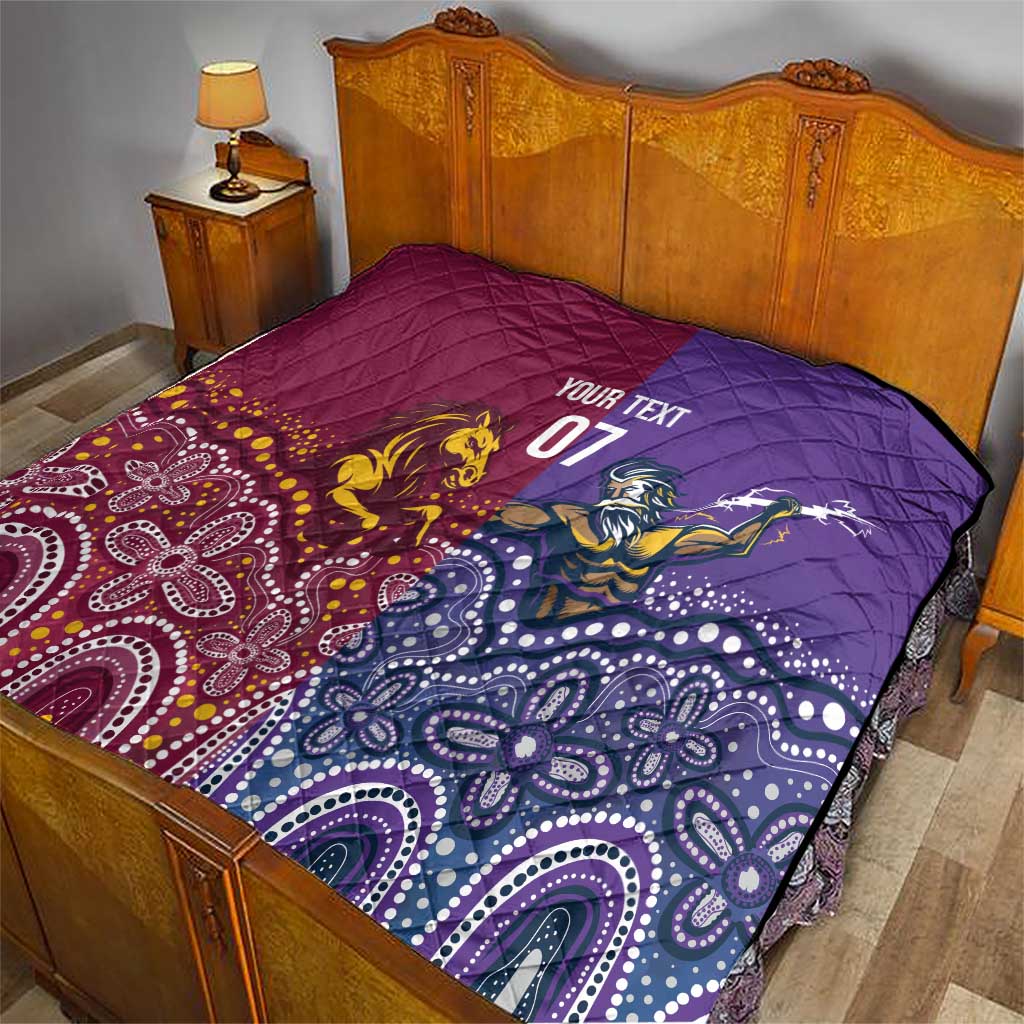 Broncos Vs Storm Rugby NRL Custom Indigenous Quilt Fight To The Last - Aussie Hoodie