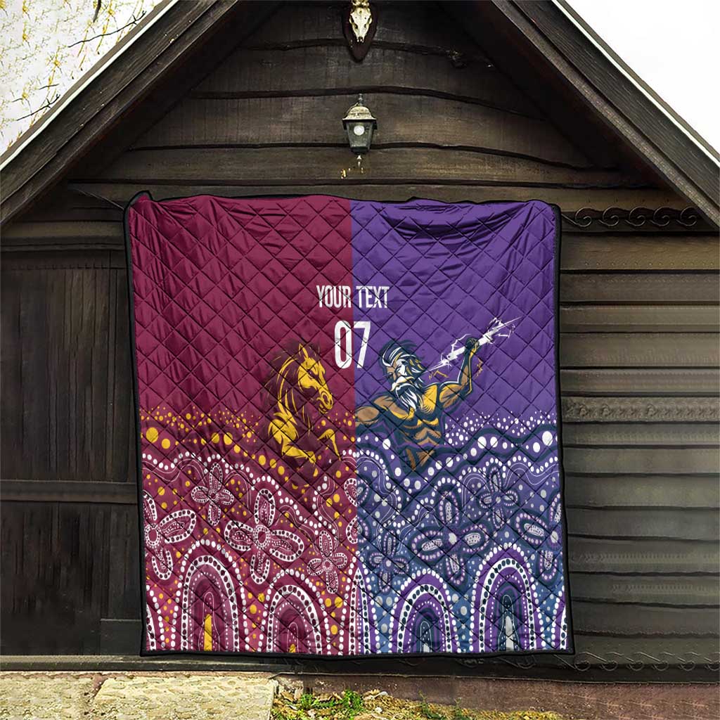 Broncos Vs Storm Rugby NRL Custom Indigenous Quilt Fight To The Last - Aussie Hoodie