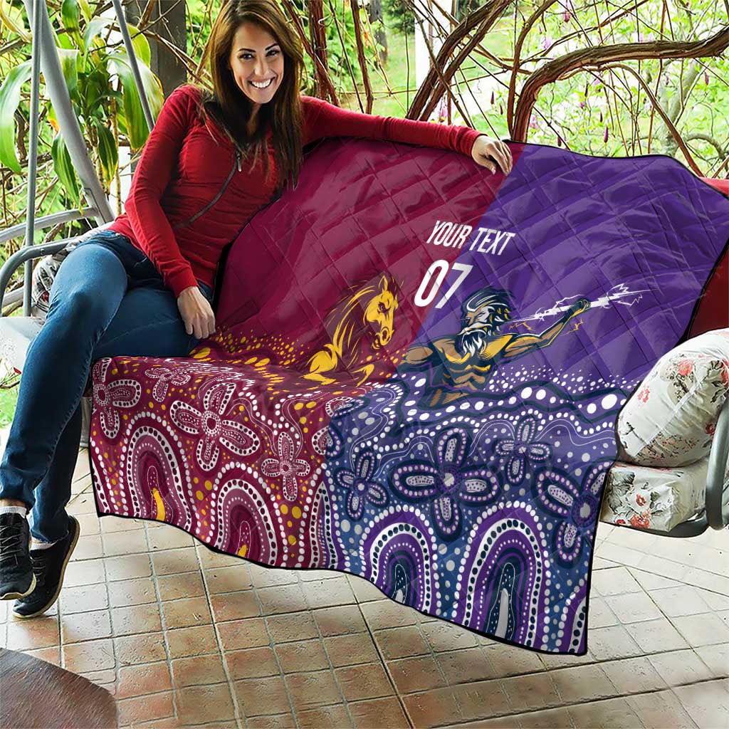 Broncos Vs Storm Rugby NRL Custom Indigenous Quilt Fight To The Last - Aussie Hoodie