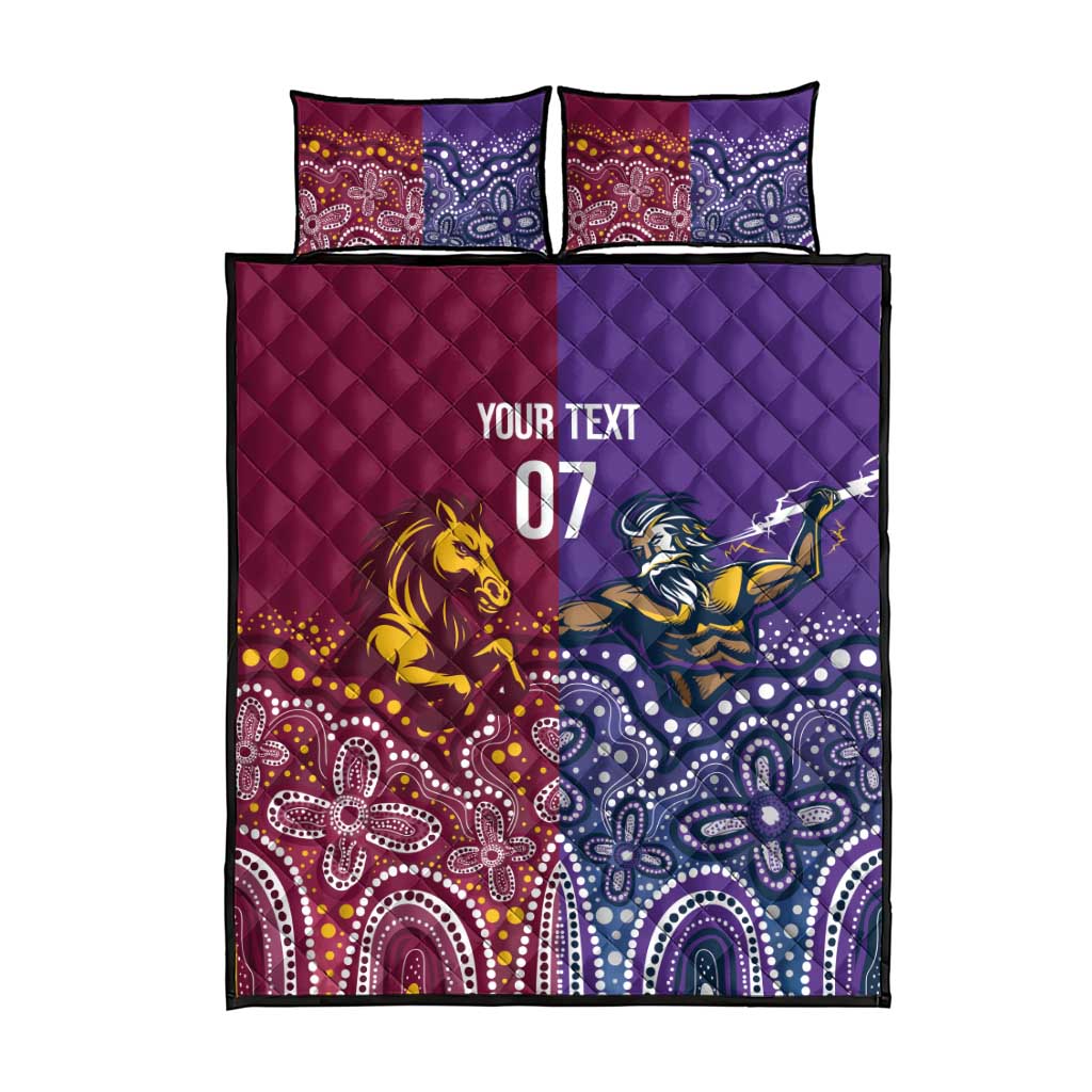Broncos Vs Storm Rugby NRL Custom Indigenous Quilt Bed Set Fight To The Last - Aussie Hoodie