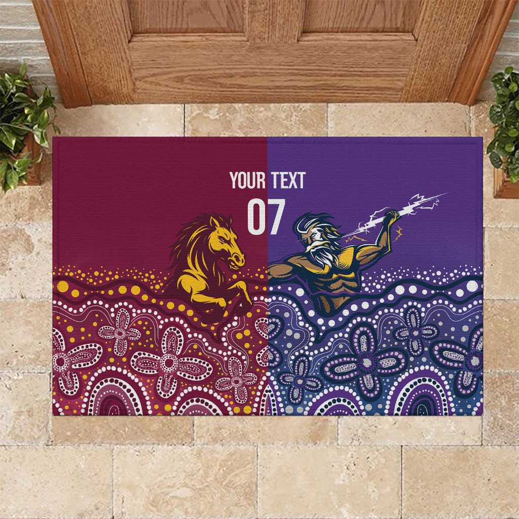Broncos Vs Storm Rugby NRL Custom Indigenous Rubber Doormat Fight To The Last - Aussie Hoodie