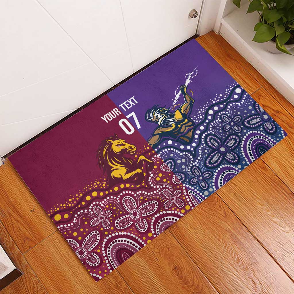 Broncos Vs Storm Rugby NRL Custom Indigenous Rubber Doormat Fight To The Last - Aussie Hoodie