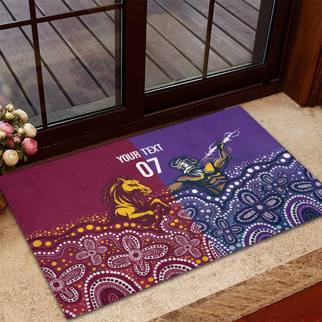 Broncos Vs Storm Rugby NRL Custom Indigenous Rubber Doormat Fight To The Last - Aussie Hoodie