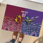 Broncos Vs Storm Rugby NRL Custom Indigenous Rubber Doormat Fight To The Last - Aussie Hoodie