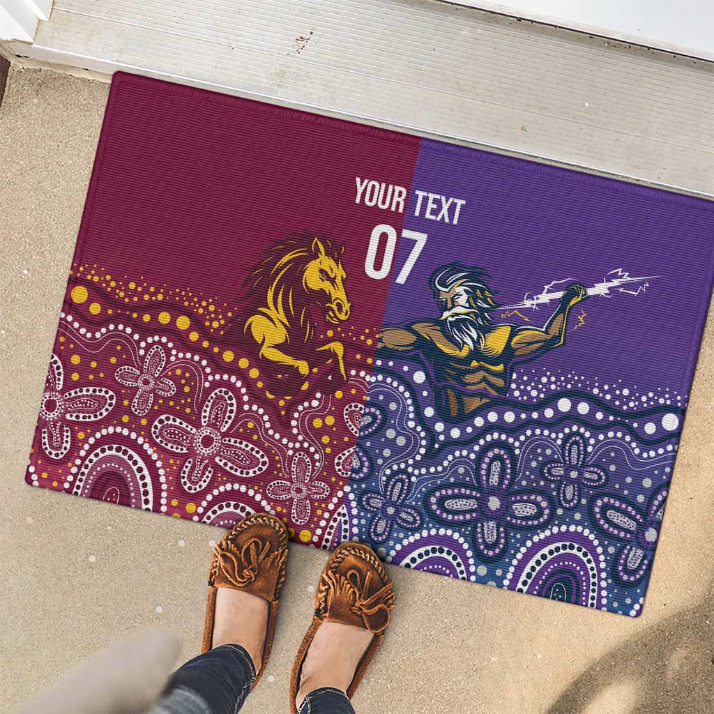 Broncos Vs Storm Rugby NRL Custom Indigenous Rubber Doormat Fight To The Last - Aussie Hoodie