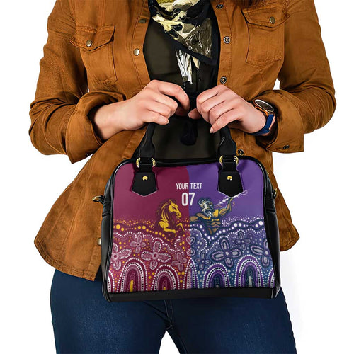 Broncos Vs Storm Rugby NRL Custom Indigenous Shoulder Handbag Fight To The Last - Aussie Hoodie