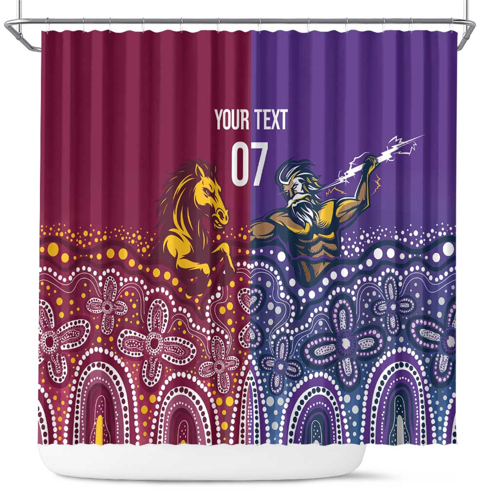 Broncos Vs Storm Rugby NRL Custom Indigenous Shower Curtain Fight To The Last - Aussie Hoodie