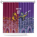 Broncos Vs Storm Rugby NRL Custom Indigenous Shower Curtain Fight To The Last - Aussie Hoodie