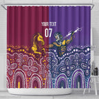 Broncos Vs Storm Rugby NRL Custom Indigenous Shower Curtain Fight To The Last - Aussie Hoodie