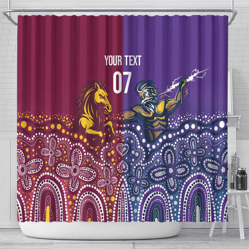 Broncos Vs Storm Rugby NRL Custom Indigenous Shower Curtain Fight To The Last - Aussie Hoodie