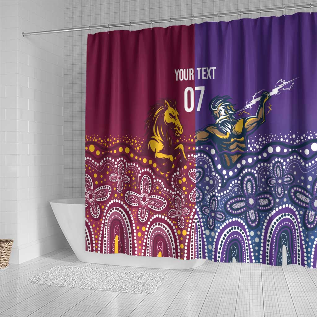 Broncos Vs Storm Rugby NRL Custom Indigenous Shower Curtain Fight To The Last - Aussie Hoodie