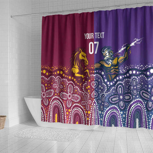 Broncos Vs Storm Rugby NRL Custom Indigenous Shower Curtain Fight To The Last - Aussie Hoodie
