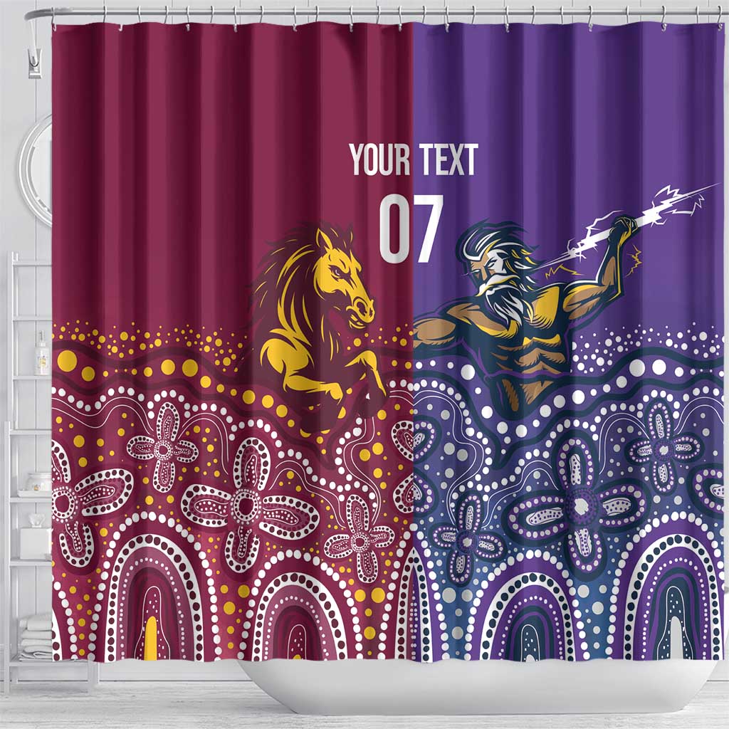 Broncos Vs Storm Rugby NRL Custom Indigenous Shower Curtain Fight To The Last - Aussie Hoodie