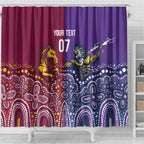 Broncos Vs Storm Rugby NRL Custom Indigenous Shower Curtain Fight To The Last - Aussie Hoodie