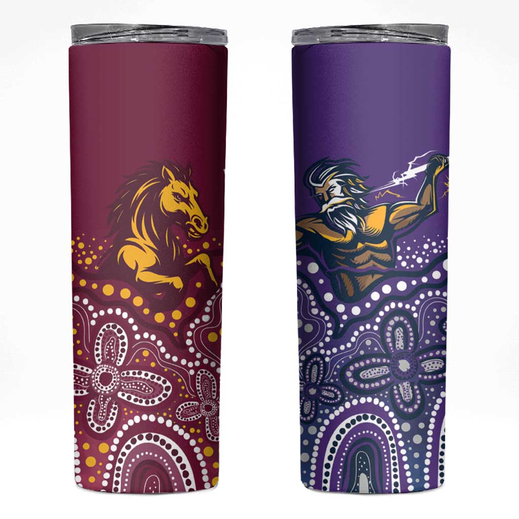 Broncos Vs Storm Rugby NRL Custom Indigenous Skinny Tumbler Fight To The Last - Aussie Hoodie