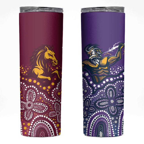 Broncos Vs Storm Rugby NRL Custom Indigenous Skinny Tumbler Fight To The Last - Aussie Hoodie