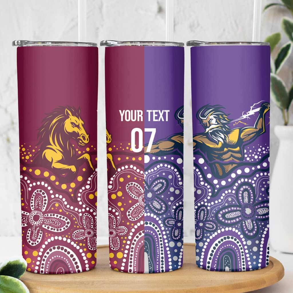 Broncos Vs Storm Rugby NRL Custom Indigenous Skinny Tumbler Fight To The Last - Aussie Hoodie