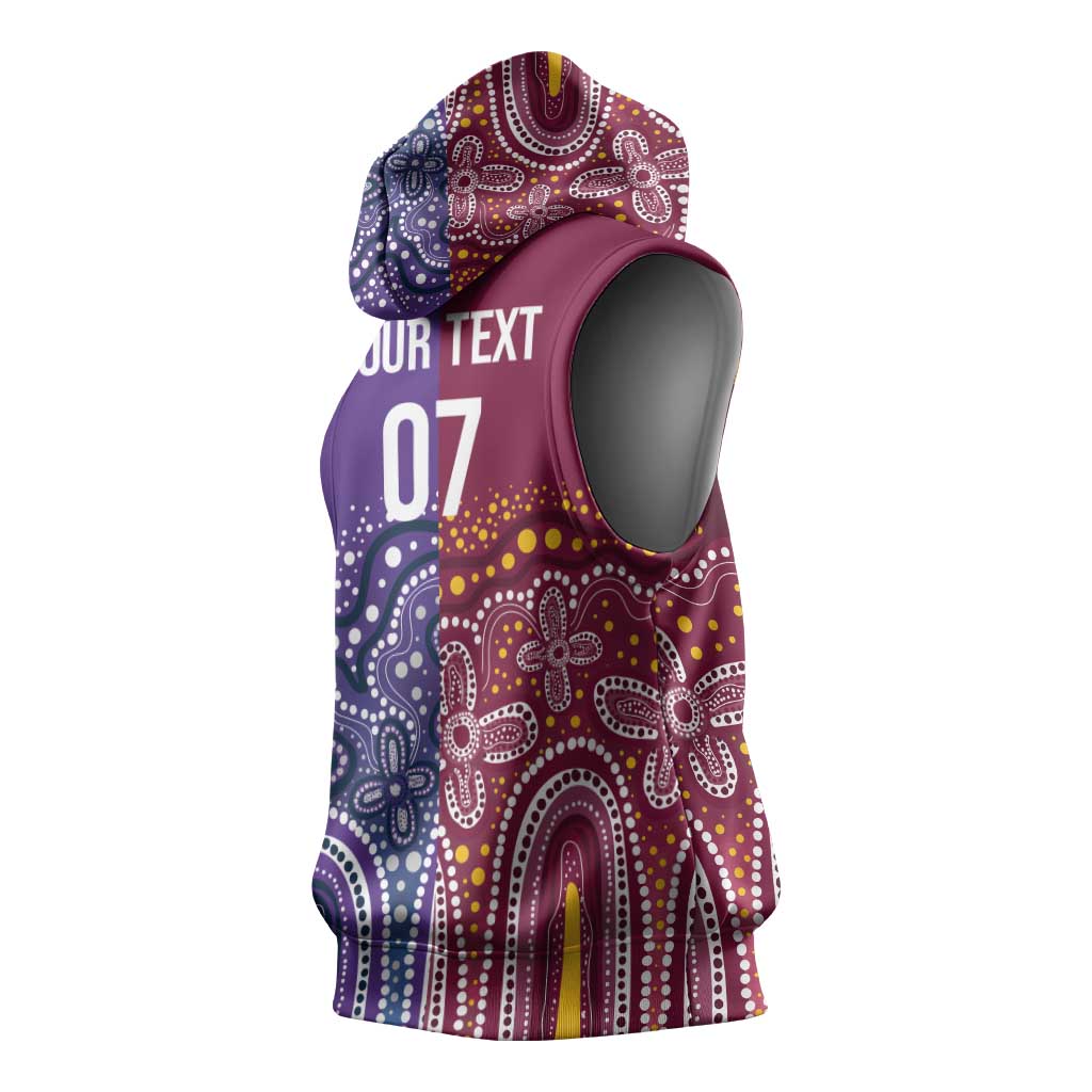 Broncos Vs Storm Rugby NRL Custom Indigenous Sleeveless Hoodie Fight To The Last - Aussie Hoodie