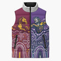 Broncos Vs Storm Rugby NRL Custom Indigenous Sleeveless Puffer Jacket Fight To The Last - Aussie Hoodie