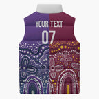 Broncos Vs Storm Rugby NRL Custom Indigenous Sleeveless Puffer Jacket Fight To The Last - Aussie Hoodie