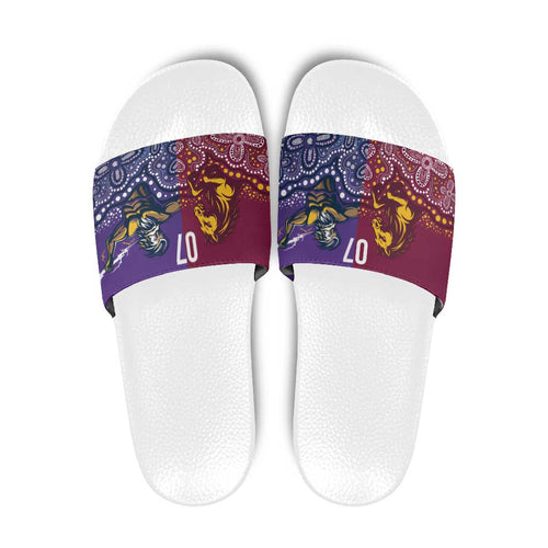 Broncos Vs Storm Rugby NRL Custom Indigenous Slide Sandals Fight To The Last - Aussie Hoodie