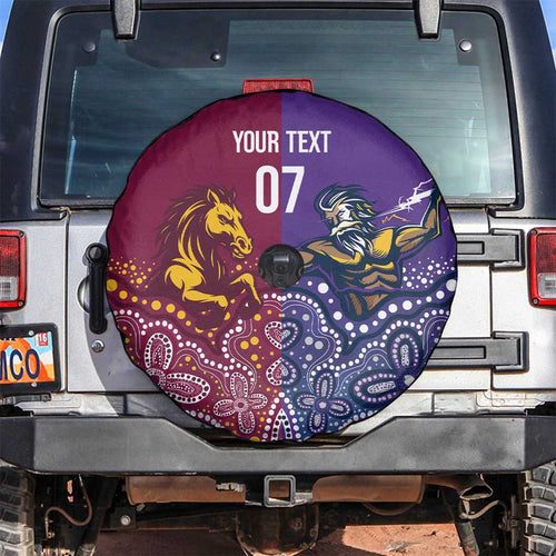 Broncos Vs Storm Rugby NRL Custom Indigenous Spare Tire Cover Fight To The Last - Aussie Hoodie