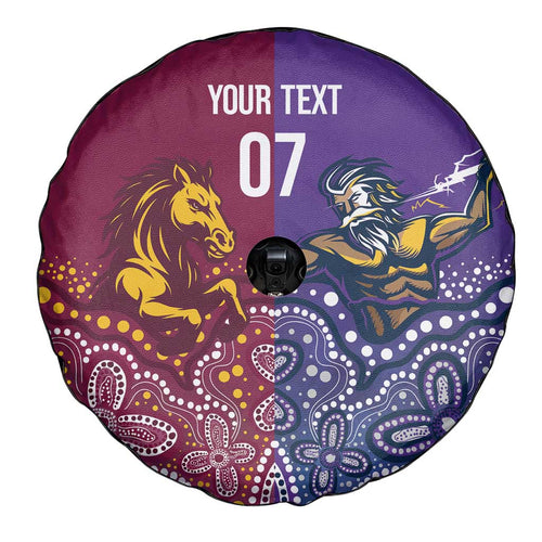 Broncos Vs Storm Rugby NRL Custom Indigenous Spare Tire Cover Fight To The Last - Aussie Hoodie