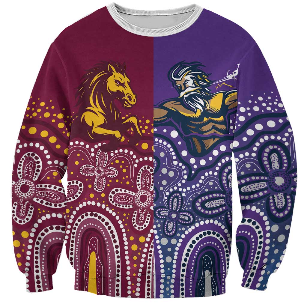 Broncos Vs Storm Rugby NRL Custom Indigenous Sweatshirt Fight To The Last - Aussie Hoodie