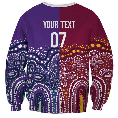 Broncos Vs Storm Rugby NRL Custom Indigenous Sweatshirt Fight To The Last - Aussie Hoodie