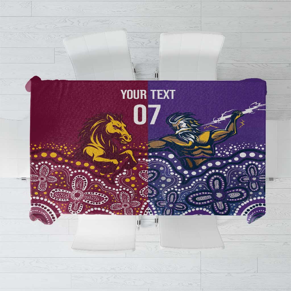 Broncos Vs Storm Rugby NRL Custom Indigenous Tablecloth Fight To The Last - Aussie Hoodie