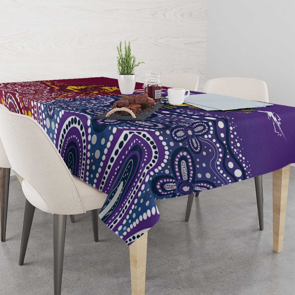 Broncos Vs Storm Rugby NRL Custom Indigenous Tablecloth Fight To The Last - Aussie Hoodie