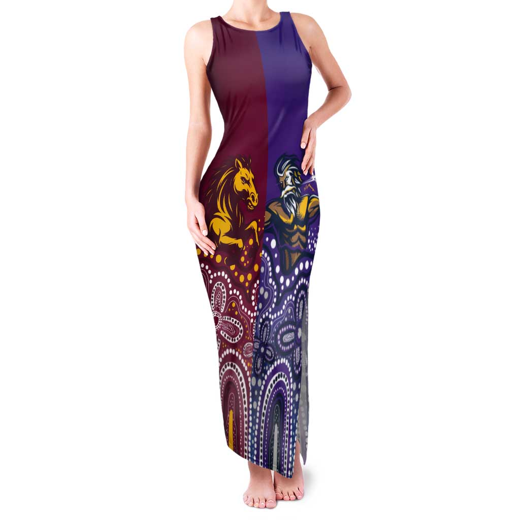 Broncos Vs Storm Rugby NRL Custom Indigenous Tank Maxi Dress Fight To The Last - Aussie Hoodie