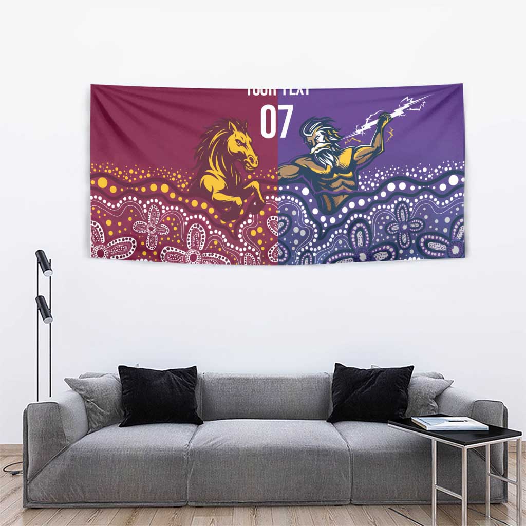 Broncos Vs Storm Rugby NRL Custom Indigenous Tapestry Fight To The Last - Aussie Hoodie
