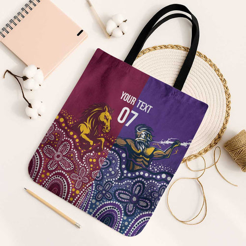 Broncos Vs Storm Rugby NRL Custom Indigenous Tote Bag Fight To The Last - Aussie Hoodie