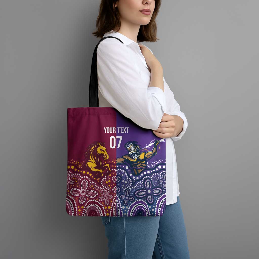 Broncos Vs Storm Rugby NRL Custom Indigenous Tote Bag Fight To The Last - Aussie Hoodie