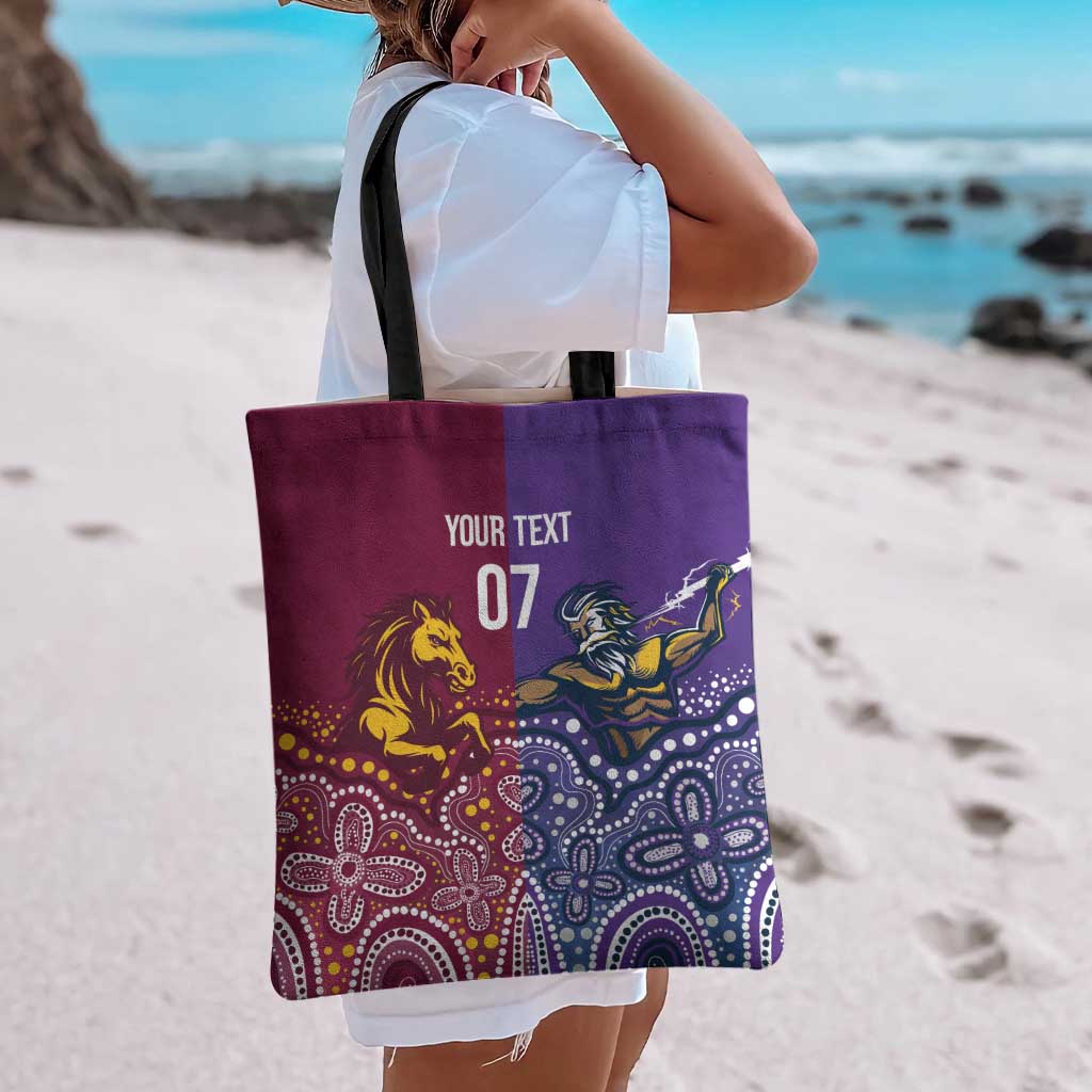 Broncos Vs Storm Rugby NRL Custom Indigenous Tote Bag Fight To The Last - Aussie Hoodie