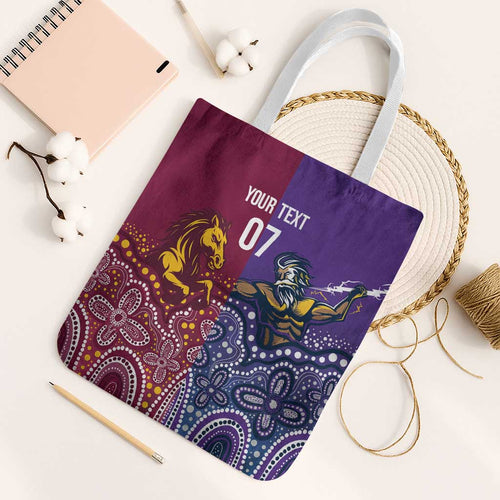 Broncos Vs Storm Rugby NRL Custom Indigenous Tote Bag Fight To The Last - Aussie Hoodie