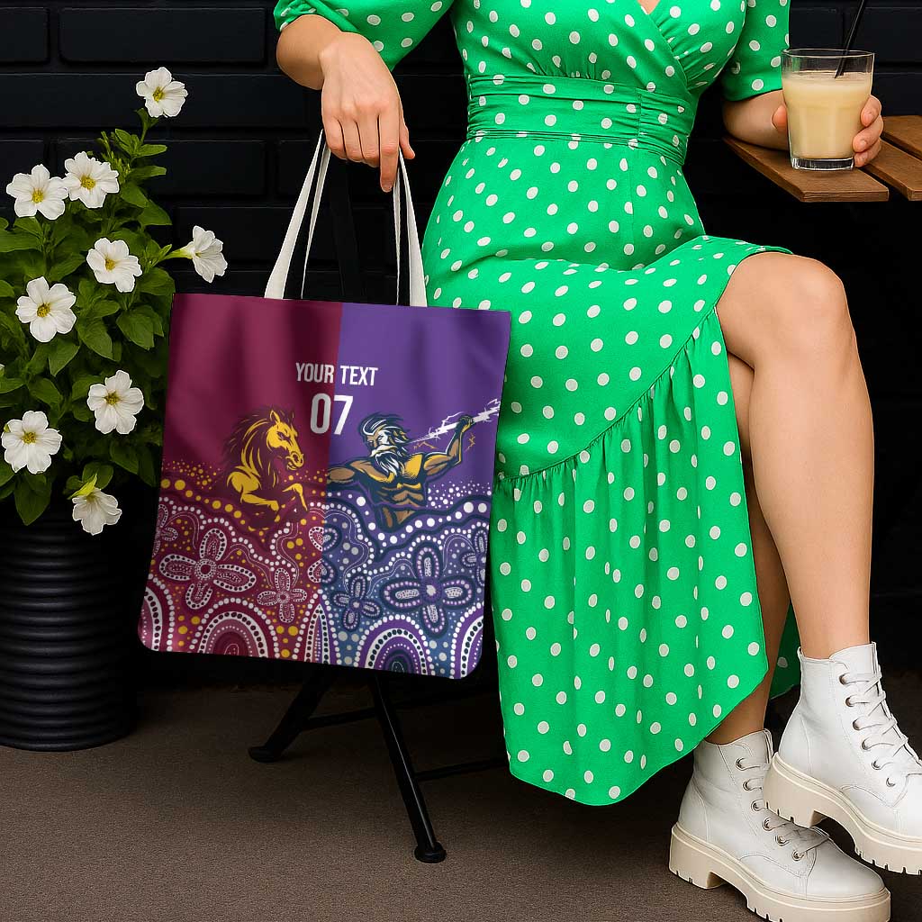 Broncos Vs Storm Rugby NRL Custom Indigenous Tote Bag Fight To The Last - Aussie Hoodie