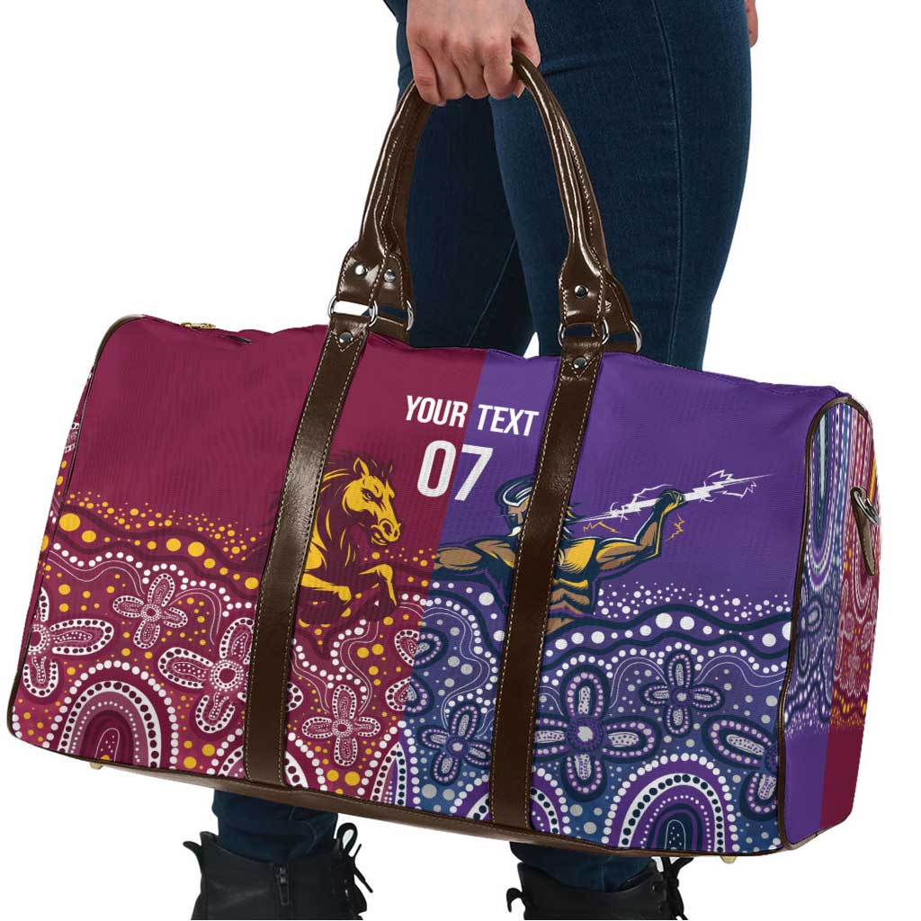 Broncos Vs Storm Rugby NRL Custom Indigenous Travel Bag Fight To The Last - Aussie Hoodie