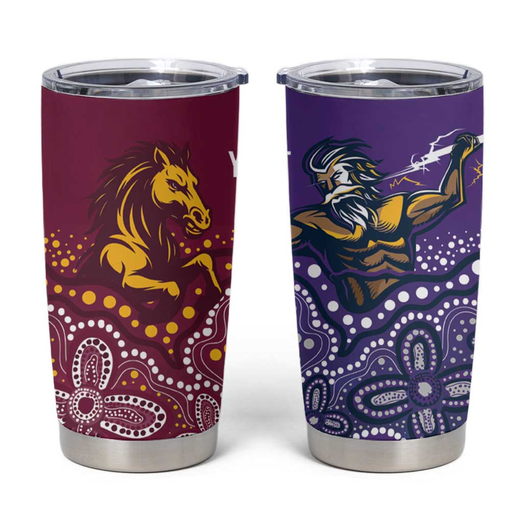 Broncos Vs Storm Rugby NRL Custom Indigenous Tumbler Cup Fight To The Last - Aussie Hoodie