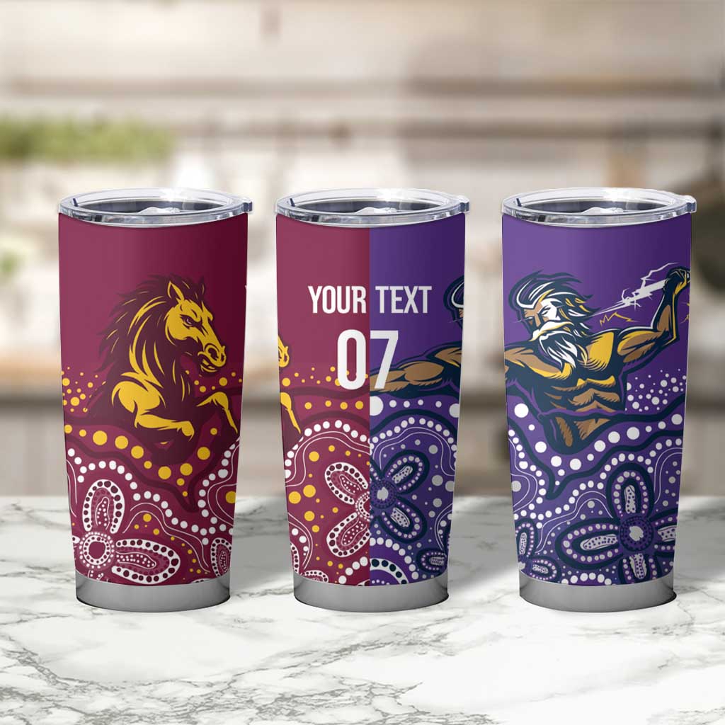 Broncos Vs Storm Rugby NRL Custom Indigenous Tumbler Cup Fight To The Last - Aussie Hoodie