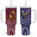 Broncos Vs Storm Rugby NRL Custom Indigenous Tumbler With Handle Fight To The Last - Aussie Hoodie
