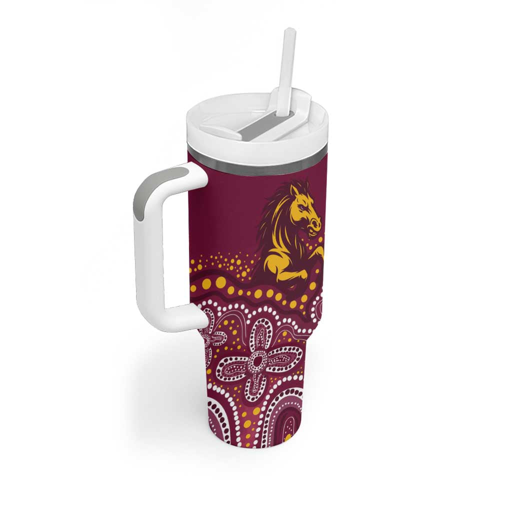 Broncos Vs Storm Rugby NRL Custom Indigenous Tumbler With Handle Fight To The Last - Aussie Hoodie