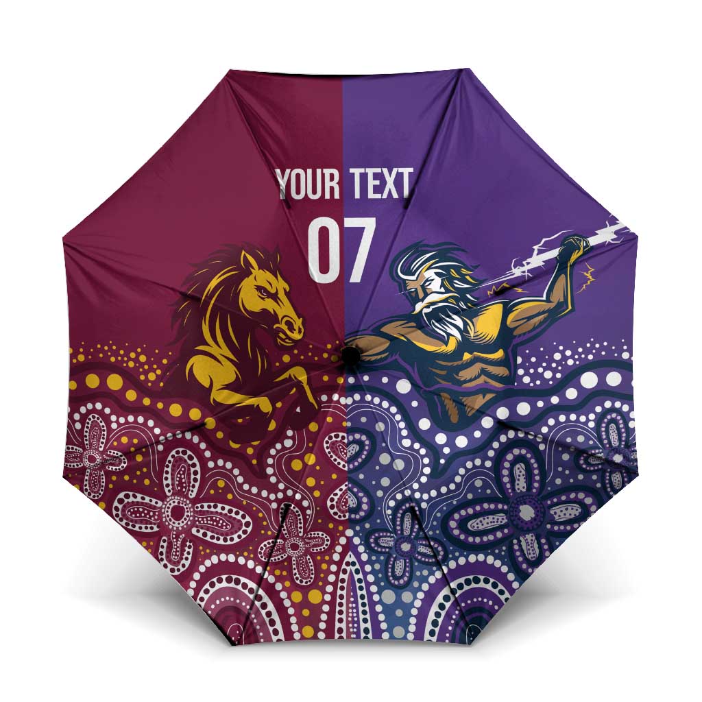 Broncos Vs Storm Rugby NRL Custom Indigenous Umbrella Fight To The Last - Aussie Hoodie