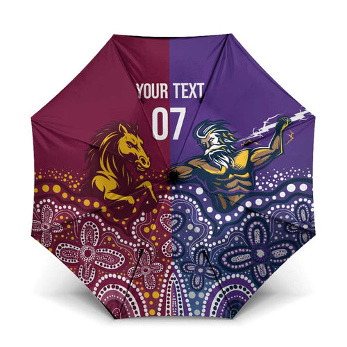 Broncos Vs Storm Rugby NRL Custom Indigenous Umbrella Fight To The Last - Aussie Hoodie