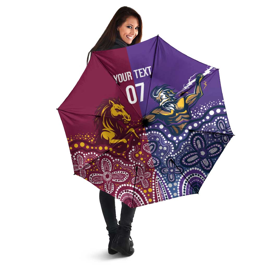 Broncos Vs Storm Rugby NRL Custom Indigenous Umbrella Fight To The Last - Aussie Hoodie