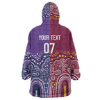 Broncos Vs Storm Rugby NRL Custom Indigenous Wearable Blanket Hoodie Fight To The Last - Aussie Hoodie