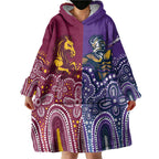 Broncos Vs Storm Rugby NRL Custom Indigenous Wearable Blanket Hoodie Fight To The Last - Aussie Hoodie