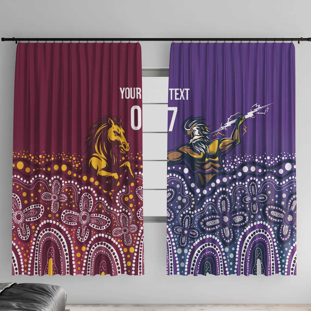 Broncos Vs Storm Rugby NRL Custom Indigenous Window Curtain Fight To The Last - Aussie Hoodie