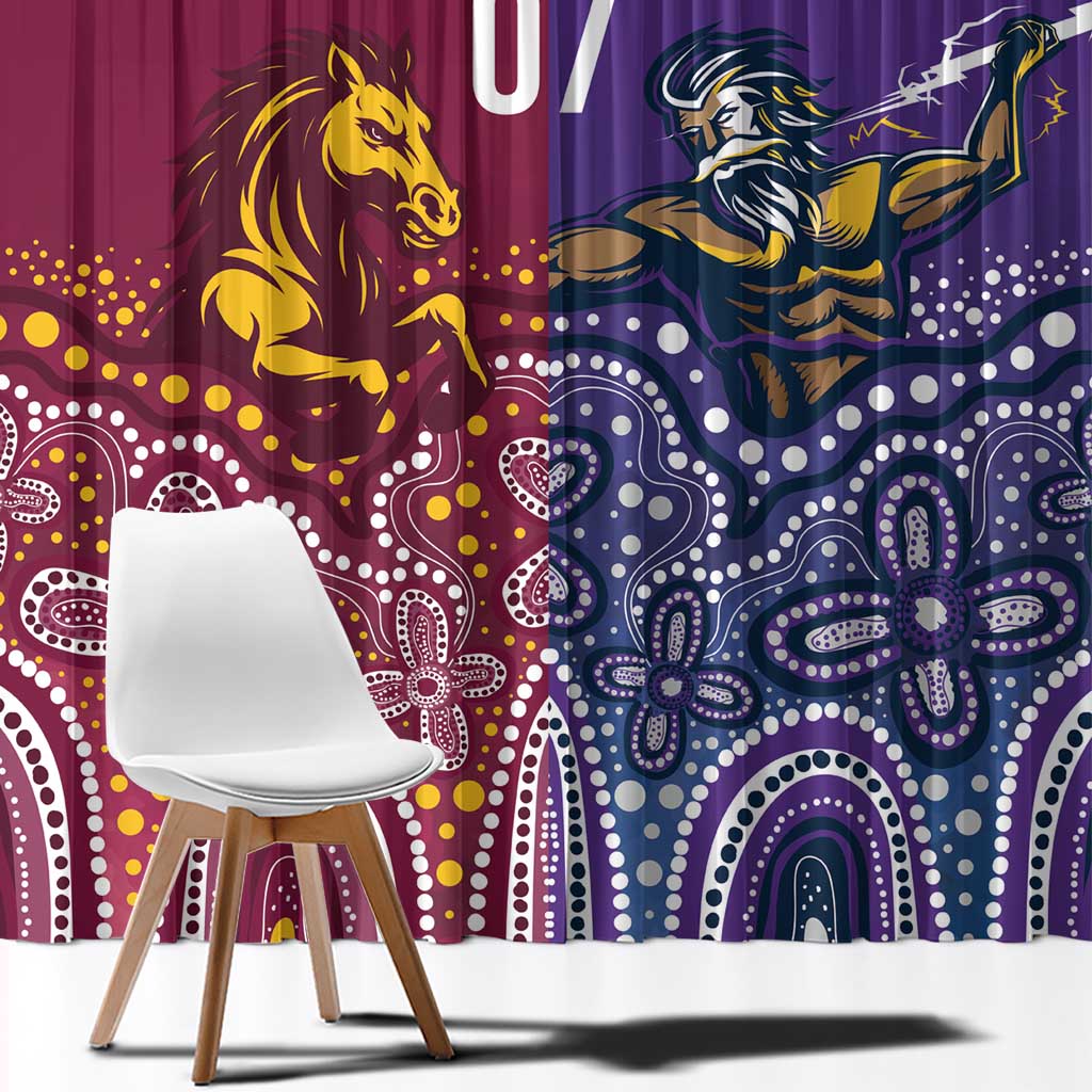Broncos Vs Storm Rugby NRL Custom Indigenous Window Curtain Fight To The Last - Aussie Hoodie